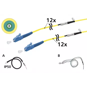 METZ CONNECT OpDAT VIK Universal-Kabel 12x OS2 LC-LC, 50 m