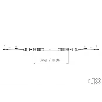 METZ CONNECT OpDAT VIK Universal-Kabel 12x OS2 LC-LC, 50 m