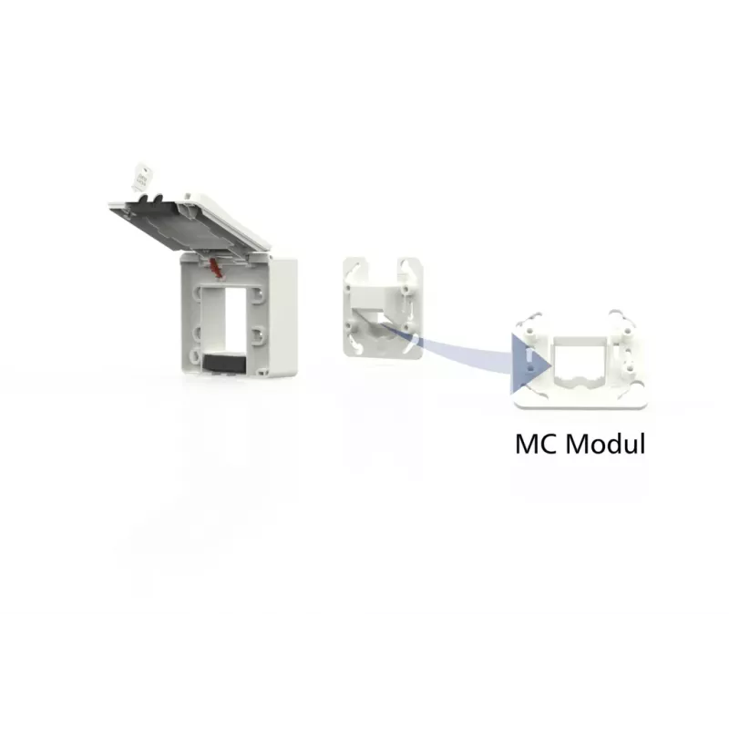 METZ CONNECT Unterputz-Gehäuse IP44 2 Port unbestückt für MC-Modul Reinweiß