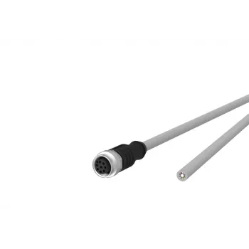 METZ CONNECT 142MKA20050 Sensor-/Aktuator-Kabel, M12 Buchse auf offenes Ende, 5m, grau, PVC
