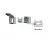 METZ CONNECT IP44 Aufputzgehäuse grau für Keystone-Modul 1309470003KI