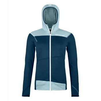 Women's Hoodie Ortovox Fleece Light - Deep Ocean