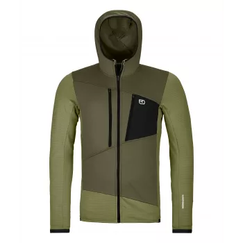 Ortovox Fleece Grid Hooded Sweatshirt Herren L Wild Herbs
