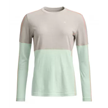 Ortovox 185 Rock N Wool Long Sleeve Women's Thermal Shirt - White Tea, Größe L