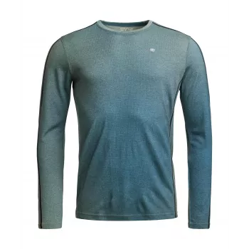 Ortovox 185 Rock'N'Wool Print LS - AOP Green Sage, Größe M