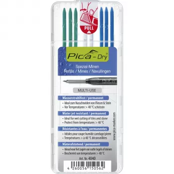 PICA-MARKER Pica DRY Refills Special - 8 Minen (Graphit, Rot, Weiß) 2,8 mm