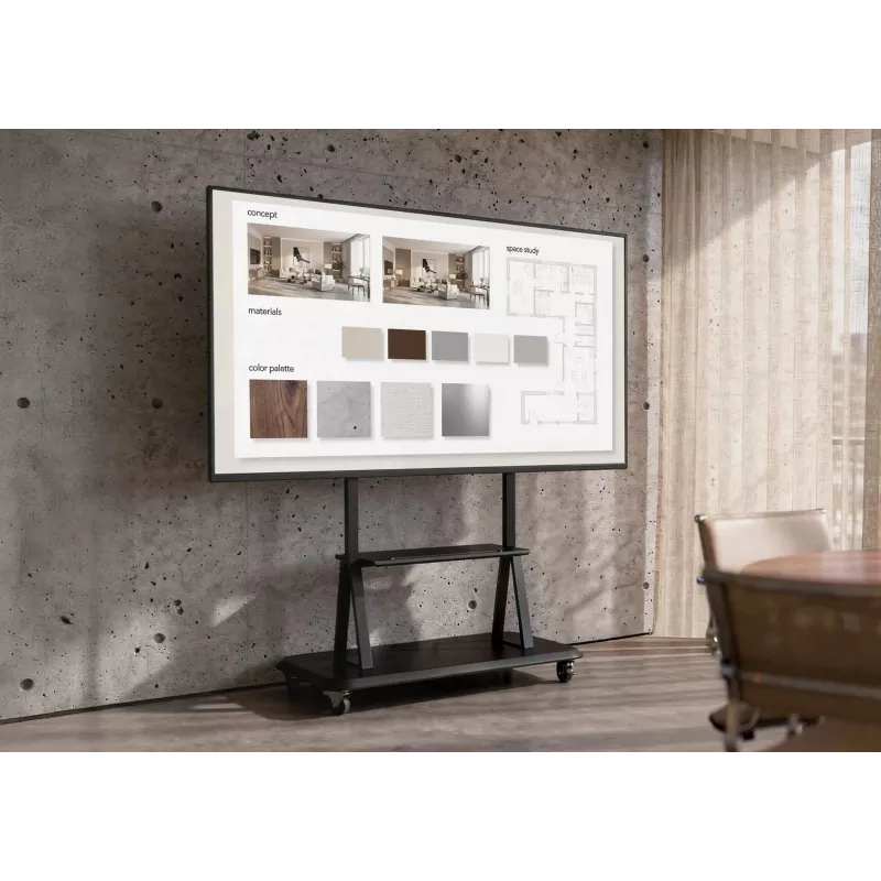 CELEXON Professional Adjust-55120MP Mobiler Display-Ständer für 55-120 inch Bildschirme, Matt Schwarz