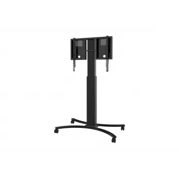 celexon Expert Adjust-4286MB Mobiler Display-Wagen für 42 inch-86 inch Bildschirme, eloxiertes Aluminium, Schwarz (RAL 9005)