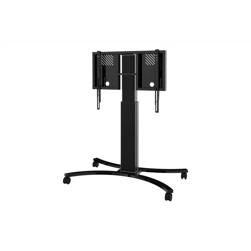 celexon Expert Adjust-4286MB Mobiler Display-Wagen für 42 inch-86 inch Bildschirme, eloxiertes Aluminium, Schwarz (RAL 9005)