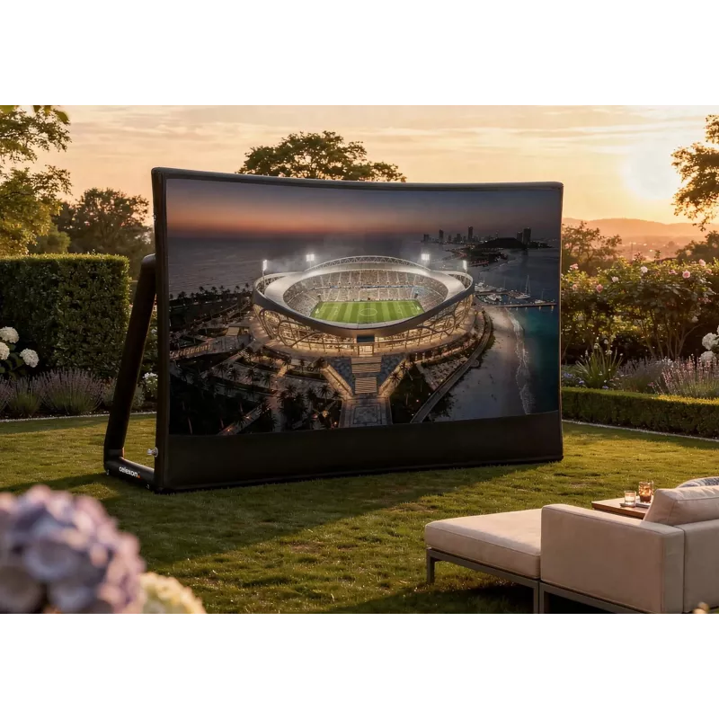 Celexon Inflatable Outdoor Screen Economy INF 120, 120 inch 16:9, Sichtbare Fläche 266x149 cm, inkl. manueller Luftpumpe