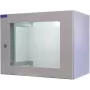 RESISTER 19-Zoll Netzwerkschrank Pro Aktiv - IP54/IP55 - Sichtscheibe - 12U - 600x600 mm - Aktivlüfter - Filter - Lichtgrau (RAL 7035)
