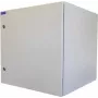 RESISTER 19-Zoll Netzwerkschrank Pro Aktiv - Schutzklasse IP54/IP55 - Stahltür massiv - 12U - Breite x Tiefe 600x600 mm - Aktivlüfter - Filter - Lichtgrau (99RRA19WV126MG)