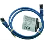 IT-BUDGET Full Copper Premium Patchkabel - Flex AWG 26 - Cat.8.1 - 2000 MHz - halogenfrei - PoE+ - 40 Gbit - Blau - 1 m