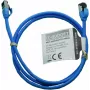 IT-BUDGET Full Copper Premium Patchkabel - Slim AWG 28 - Cat.8.1 - 2000 MHz - Halogenfrei - PoE+ - 40 GBit - Blau - 1,5 m (90ITBSLIM81PK15B)