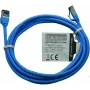 IT-BUDGET Full Copper Premium Patchkabel - Slim AWG 28 - Cat.8.1 - 2000 MHz - Halogenfrei - PoE+ - 40 Gbit - Blau - 3 m