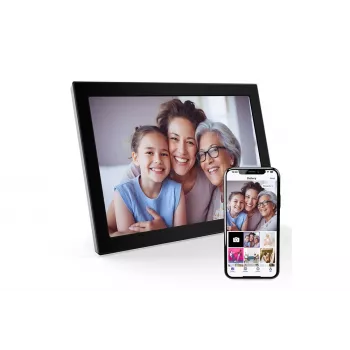 XORO 10,1 inch WiFi Digitaler Bilderrahmen mit Multitouch-IPS-Display, 16 GB, Schwarz