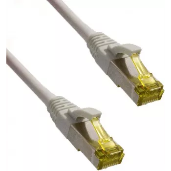 IT-BUDGET Full Copper Premium Patchkabel - Super Flex TPE - Cat.6A - mit Cat.7 Rohkabel - 600 MHz - halogenfrei - PoE+ - 10GBit - Grau - 0,50 m (90ITBFLEX6A7PK050G)