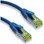 IT-BUDGET Full Copper Premium Patchkabel - Super Flex TPE - Cat.6A - mit Cat.7 Rohkabel - 600 MHz - halogenfrei - PoE+ - 10 GBit - Blau - 1,5 m