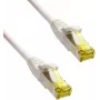 IT-BUDGET Full Copper Premium Patchkabel - Super Flex TPE - Cat.6A - mit Cat.7 Rohkabel - 600 MHz - halogenfrei - PoE+ - 10GBit - Weiß - 0,50 m