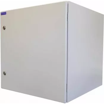 RESISTER 19-Zoll Netzwerkschrank Pro - IP66 für Außen- und Industriebereich - massive Metalltür - 12HE - 600x600 mm - Lichtgrau (90RR19WV126MG)