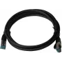 IT-BUDGET Full Copper Premium Patch Cable Cat.6A S/FTP LSZH PoE+ AWG 26/7 Black 0,15 m