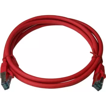 IT-BUDGET Full Copper Premium Patchkabel - Cat.6A - 500 MHz - Halogenfrei - PoE+ - AWG 26/7 - Rot - 15 m