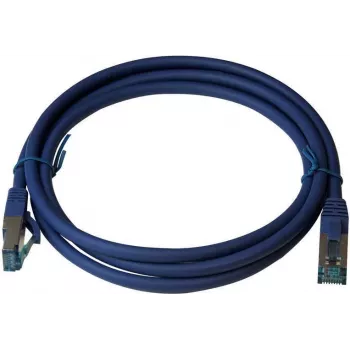 IT-BUDGET Full Copper Premium Patchkabel - Cat.6A - 500 MHz - halogenfrei - PoE+ - AWG 26/7 - Blau - 20 m