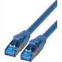 IT-BUDGET Full Copper Premium Patchkabel - Super Flex TPE - Cat.6A - 500MHz - LSZH - PoE+ - AWG 27 - Blau - 0,25 m
