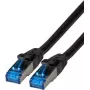 IT-BUDGET Full Copper Premium Patchkabel - Super Flex TPE - Cat.6A - 500MHz - LSZH - PoE+ - AWG 27 - Schwarz - 0,25 m