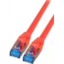 IT-BUDGET Full Copper Premium Patchkabel - Super Flex TPE - Cat.6A - 500MHz - LSZH - PoE+ - AWG 27 - Rot - 0,50 m