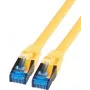 IT-BUDGET Full Copper Premium Patch Cable - Super Flex TPE - Cat.6A - 500MHz - LSZH - PoE+ - AWG 27 - Gelb - 1,50 m