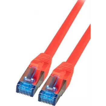 IT-BUDGET Full Copper Premium Patchkabel - Super Flex TPE - Cat.6A - 500MHz - LSZH - PoE+ - AWG 27 - Rot - 3 m