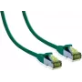 IT-BUDGET Full Copper Premium Patch Cable - Cat.6A mit Cat.7 Rohkabel - 600 MHz - Halogenfrei - PoE+ - 10GBit - Grün - 0,25 m