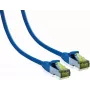 IT-BUDGET Full Copper Premium Patchkabel Cat.6A mit Cat.7 Rohkabel 600 MHz halogenfrei PoE+ 10Gbit Blau 1,5 m
