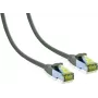IT-BUDGET Full Copper Premium Patch Cable Cat.6A mit Cat.7 Rohkabel 600 MHz halogenfrei PoE+ 10GBit Grau 25 m