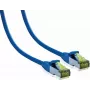 IT-BUDGET Full Copper Premium Patchkabel - Cat.6A mit Cat.7 Rohkabel - 600 MHz - halogenfrei - PoE+ - 10 GBit - blau - 20 m