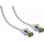 IT-BUDGET Full Copper Premium Patchkabel - Cat.6A mit Cat.7 Rohkabel - 600 MHz - halogenfrei - PoE+ - 10GBit - Weiß - 1,5 m