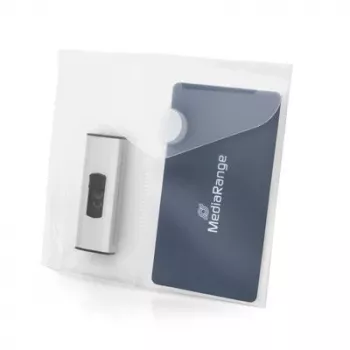 MEDIARANGE USB-Stick-Aufbewahrungsbox mit 2 Fächern und Lochungen, 10er-Pack, transparent