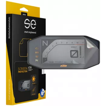 smart.engineered SE-DCP-2-0102-0166-1-M Display-Schutzfolie für KTM Duke 790 (2018-2022) / Duke 890 (2018-2022) / 690 Duke/R (2016-2019) - Transparent