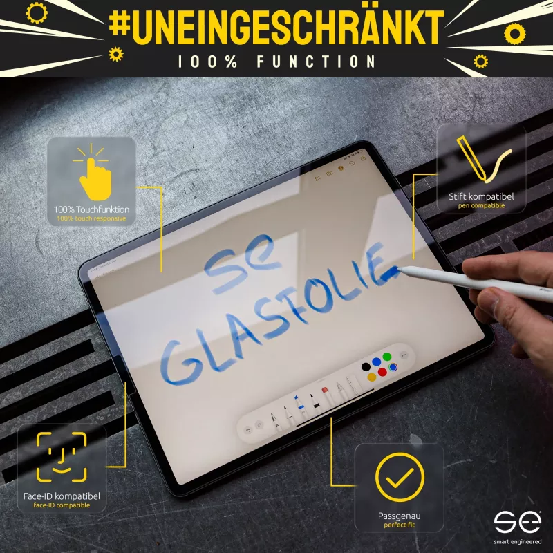 smart.engineered se Panzerglas-Displayschutz für Apple iPad 10,9 Zoll (10. Generation) - Transparent