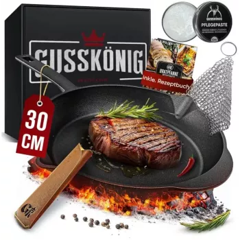 Gusskönig Pre-Seasoned Gusseisen-Bratpfanne 30 cm (GK-44)