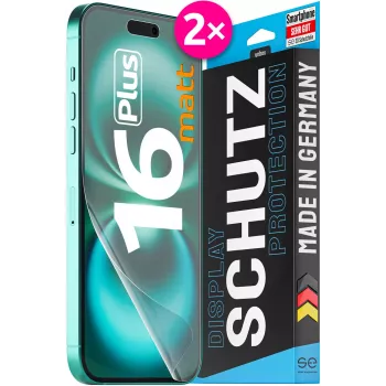 smart.engineered SE0-F0102-0524-24-M Stoßfeste Rückseitenabdeckung für Apple iPhone 16 Plus, Schwarz