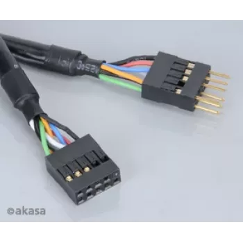 Akasa EX1394I-40 IEEE 1394 FireWire Verlängerungskabel 40 cm (0,4 m) 6-Pin Stecker auf Buchse Schwarz