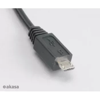Akasa AK-CBUB05-10BK USB 2.0 Kabel - USB-A auf Micro-USB-B - 1m - Schwarz