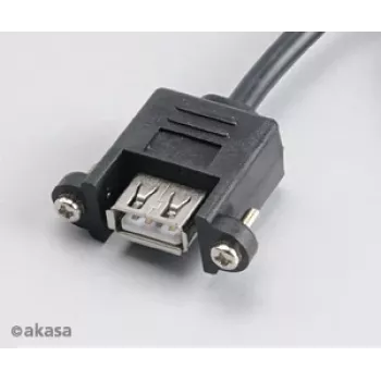 Akasa AK-CBUB06-60BK Internes auf Externes USB 2.0 Kabel, 60 cm, Schwarz