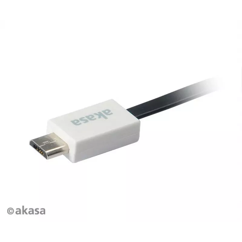 Akasa PROSLIM USB 2.0 Kabel Pink Superslim Sync and Charge A - Micro B - 1m
