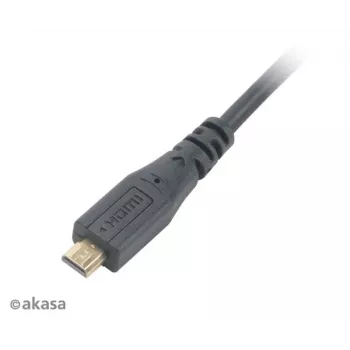 Akasa 1,5m High Speed HDMI with Ethernet Kabel - HDMI Typ A auf Micro HDMI - 4K - Schwarz