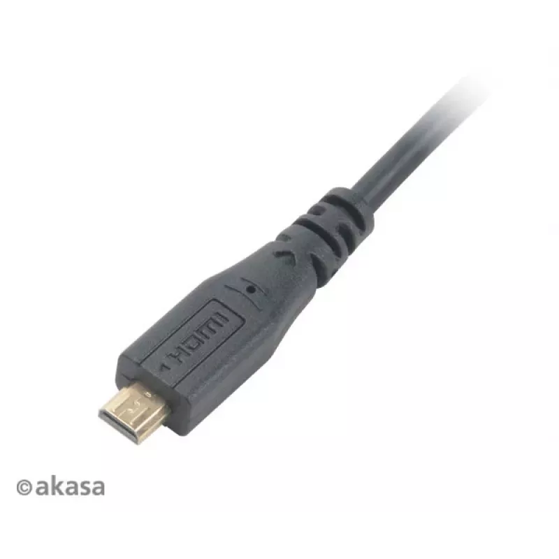 Akasa 1,5m High Speed HDMI with Ethernet Kabel - HDMI Typ A auf Micro HDMI - 4K - Schwarz