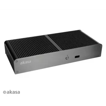 Akasa Tesla T Lüfterloses NUC-Gehäuse - Schwarz - UCFF - USB
