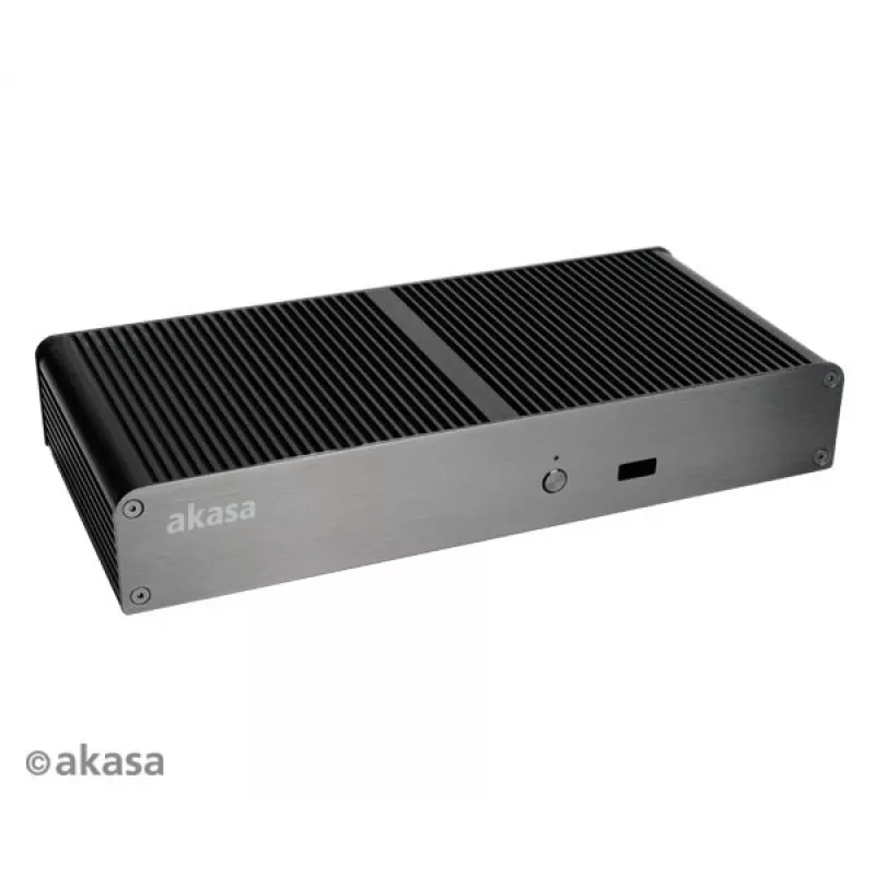 Akasa Tesla T Lüfterloses NUC-Gehäuse - Schwarz - UCFF - USB